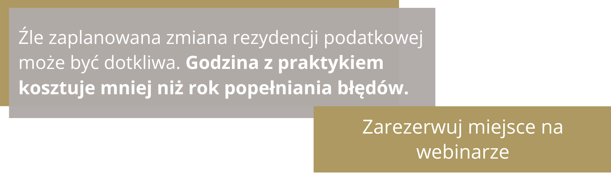 Rezerwacja miejsca na webinarze o rezydencji podatkowej